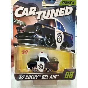 CarTuned Series 8 Cop Cruisers 57 Chevy Bel Air 06 Diecast Metal Police Car